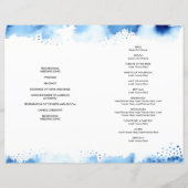 Papier MARIAGE CEREMONY chic aquarelle bleu (Dos)