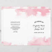 Papier MARIAGE CEREMONY chic aquarelle rose vif (Devant / Derrière)