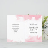 Papier MARIAGE CEREMONY chic aquarelle rose vif (Debout devant)