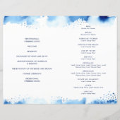 Papier MARIAGE CEREMONY lettré à la main bleu aquarelle (Dos)