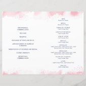 Papier MARIAGE CEREMONY lettré à la main couleur rose (Dos)