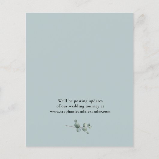 Papier Mariage champêtre au budget économe avec eucalyptu (Dos)