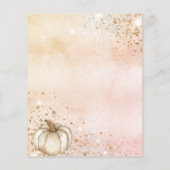 Papier Mariage champêtre automnal rose gold et citrouille (Dos)