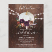 Papier Mariage Champêtre Automnal sur le Thème Citrouille (Devant)