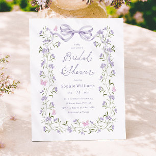 Papier Mariage champêtre violet cottagecore à petit budge
