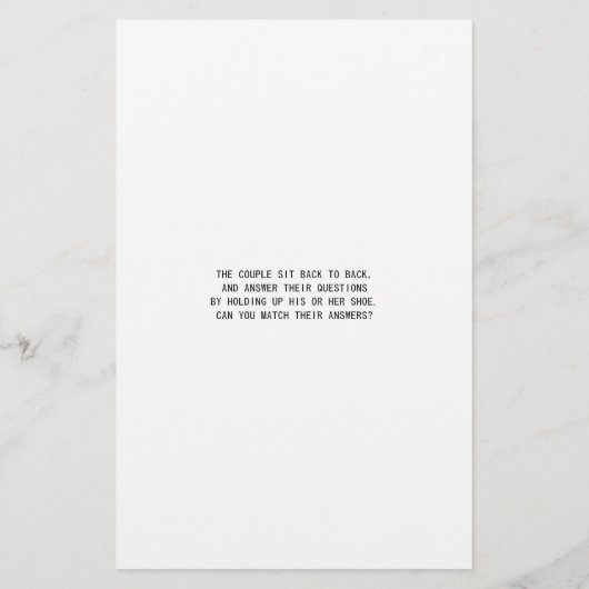 Papier Mariage Chaussure mariée ou mariée noir et blanc (Dos)