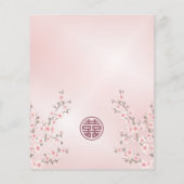 Papier MARIAGE chinois du budget Dustet rose cerisier en  (Dos)
