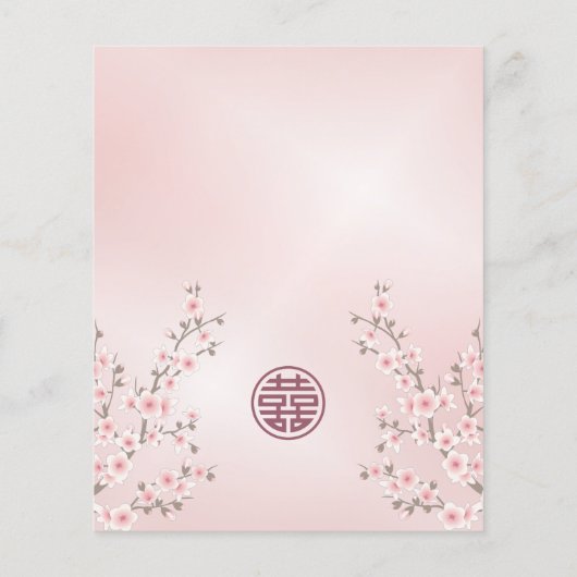 Papier MARIAGE chinois du budget Dustet rose cerisier en (Dos)
