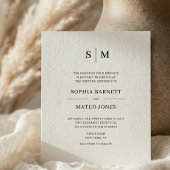 Papier Mariage Classique Monogramme Blanc Code QR 4 Photo