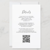 Papier Mariage Code QR Agate Argent Bleu Navy Budget (Dos)