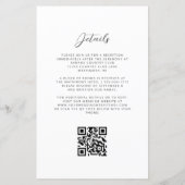 Papier Mariage Code QR Agate Argent Bleu Sarcelle Budget (Dos)