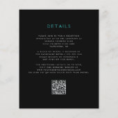Papier Mariage Code QR Argent Sépia Floral Budget (Dos)