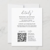 Papier Mariage code QR calligraphié noir et blanc à petit (Dos)