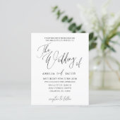 Papier Mariage code QR calligraphié noir et blanc à petit (Debout devant)