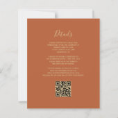 Papier Mariage Code QR Coins Agate Teal Budget (Dos)