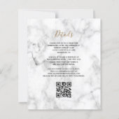 Papier Mariage Code QR de Marbre Agate Or de Bourgogne (Dos)