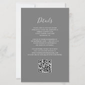 Papier Mariage Code QR Gris Agate Violet Budget (Dos)