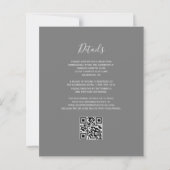 Papier Mariage Code QR Gris Agate Violet Budget (Dos)
