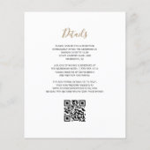 Papier Mariage Code QR Marbre Agate Noir Or Budget (Dos)