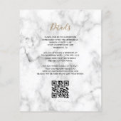 Papier Mariage Code QR Marbre Agate Or Violet Budget (Dos)