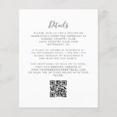 Papier Mariage Code QR Monogramme Couronne Violet Budget (Dos)