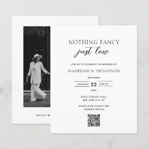 Papier MARIAGE Code Qr Nothing Fancy Just Love Budget