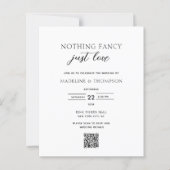 Papier MARIAGE Code Qr Nothing Fancy Just Love Budget (Devant)
