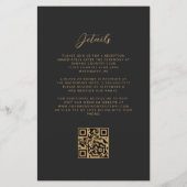 Papier Mariage Code QR Sable Agate Bleu Turquoise Or Budg (Dos)