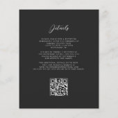 Papier Mariage Code QR Sombre Agate Argent Violet Budget (Dos)
