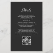 Papier Mariage Code QR Sombre Agate Argenté Bourgogne Pas (Dos)