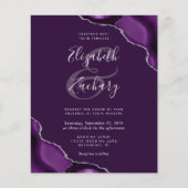 Papier Mariage Coins Profonds Violet Agate de Purple Deep (Devant)