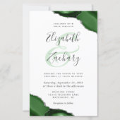 Papier Mariage Coins Vert Budget Agate (Devant)
