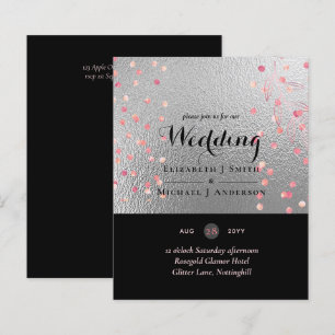 Papier Mariage Confetti Rosé Or Rose Noir Argenté