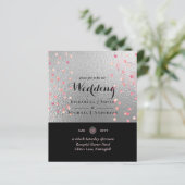 Papier Mariage Confetti Rosé Or Rose Noir Argenté (Debout devant)