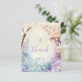 Papier Mariage Conte de Fées Rose Corail Pourpre Bleu For (Debout devant)