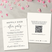 Papier Mariage Cream QR Code Happy Jamais après la fête
