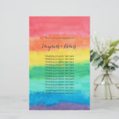 Papier Mariage d'aquarelle arc-en-ciel (Debout devant)