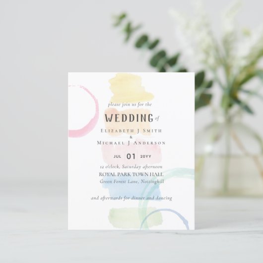 Papier MARIAGE d'aquarelle arc-en-ciel Abstrait (Debout devant)