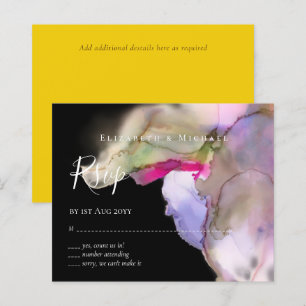 Papier MARIAGE d'aquarelle BUDGET Abstrait pourpre rsvp