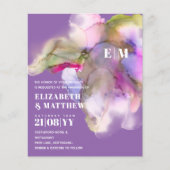 Papier MARIAGE d'aquarelle BUDGET Abstrait violet gris (Devant)