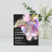 Papier MARIAGE d'aquarelle BUDGET Abstrait violet gris (Debout devant)