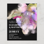 Papier MARIAGE d'aquarelle BUDGET Abstrait violet gris (Devant)