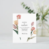 Papier MARIAGE d'aquarelle de tulipe de couleur de budget (Debout devant)