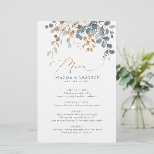 Papier Mariage d'aquarelle florale moelleuse (Debout devant)