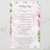 Papier Mariage d'aquarelle géométrique à fleurs rose (Dos)