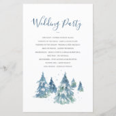 Papier Mariage d'aquarelle hiver À feuillage persistant T (Dos)