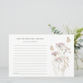 Papier Mariage d'aquarelle Lilac Fleur sauvage Fern Folia (Debout devant)