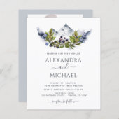 Papier Mariage d'aquarelle photo rustique Budget Mountain (Devant / Derrière)