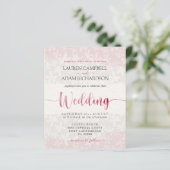 Papier Mariage d'aquarelle rose pâle Budget Floral (Debout devant)