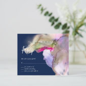Papier MARIAGE d'aquarelle RSVP BUDGET (Debout devant)